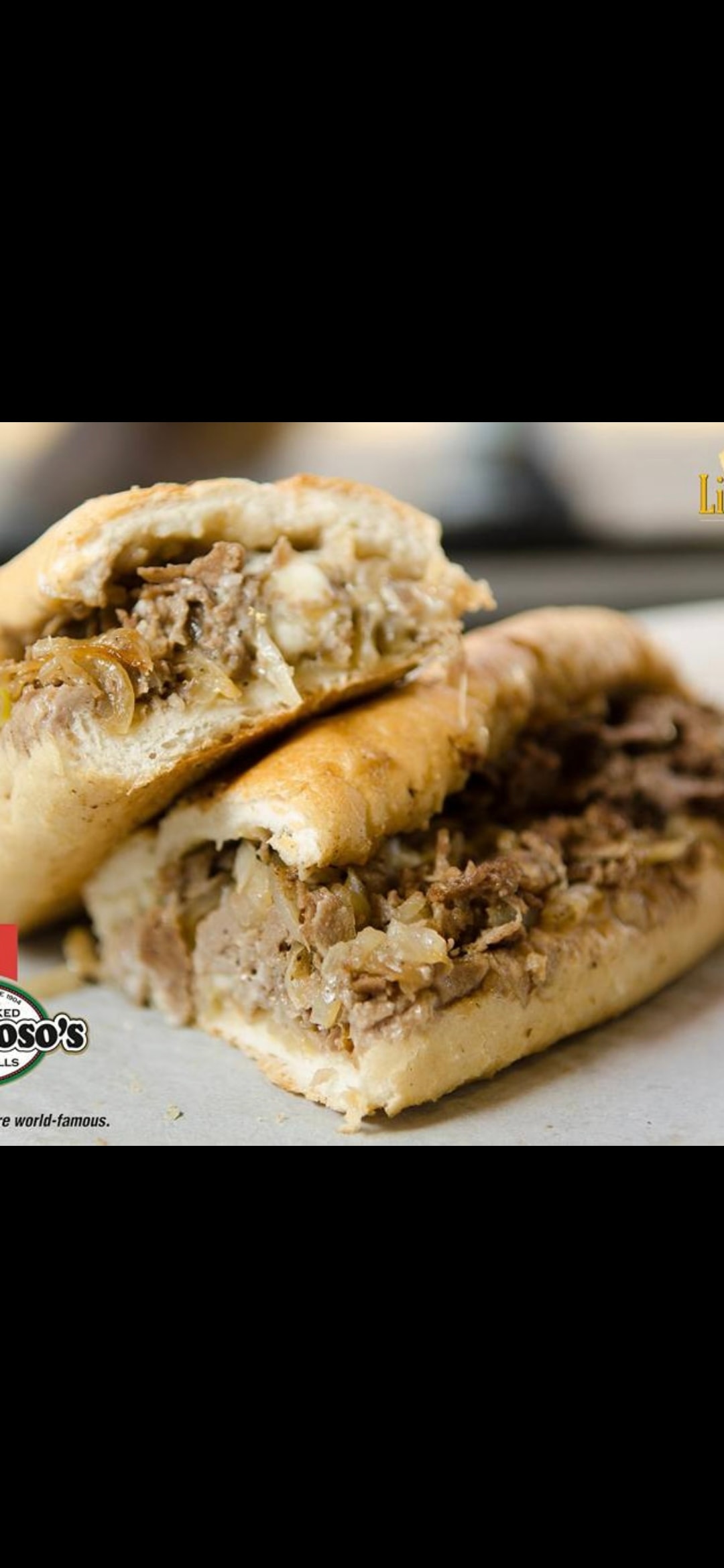 Original Philly Cheese Steak — shaved tenderloin, Amoroso roll